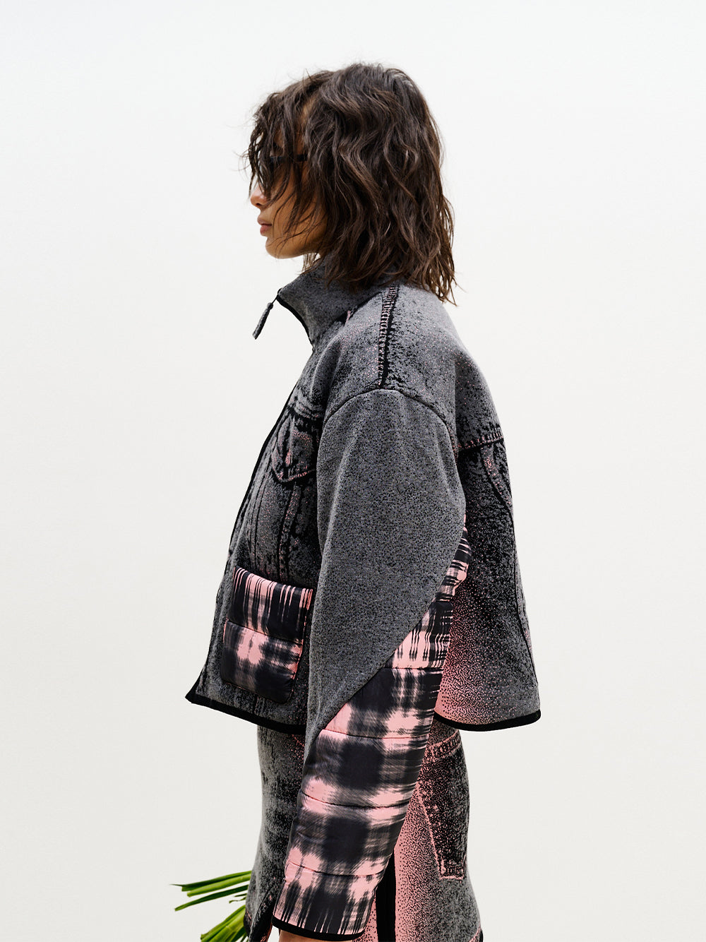 Ororo Reversible Quilted Jacket Pink & Black