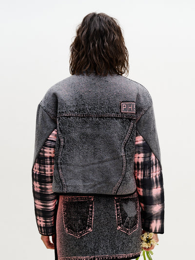 Ororo Reversible Quilted Jacket Pink & Black