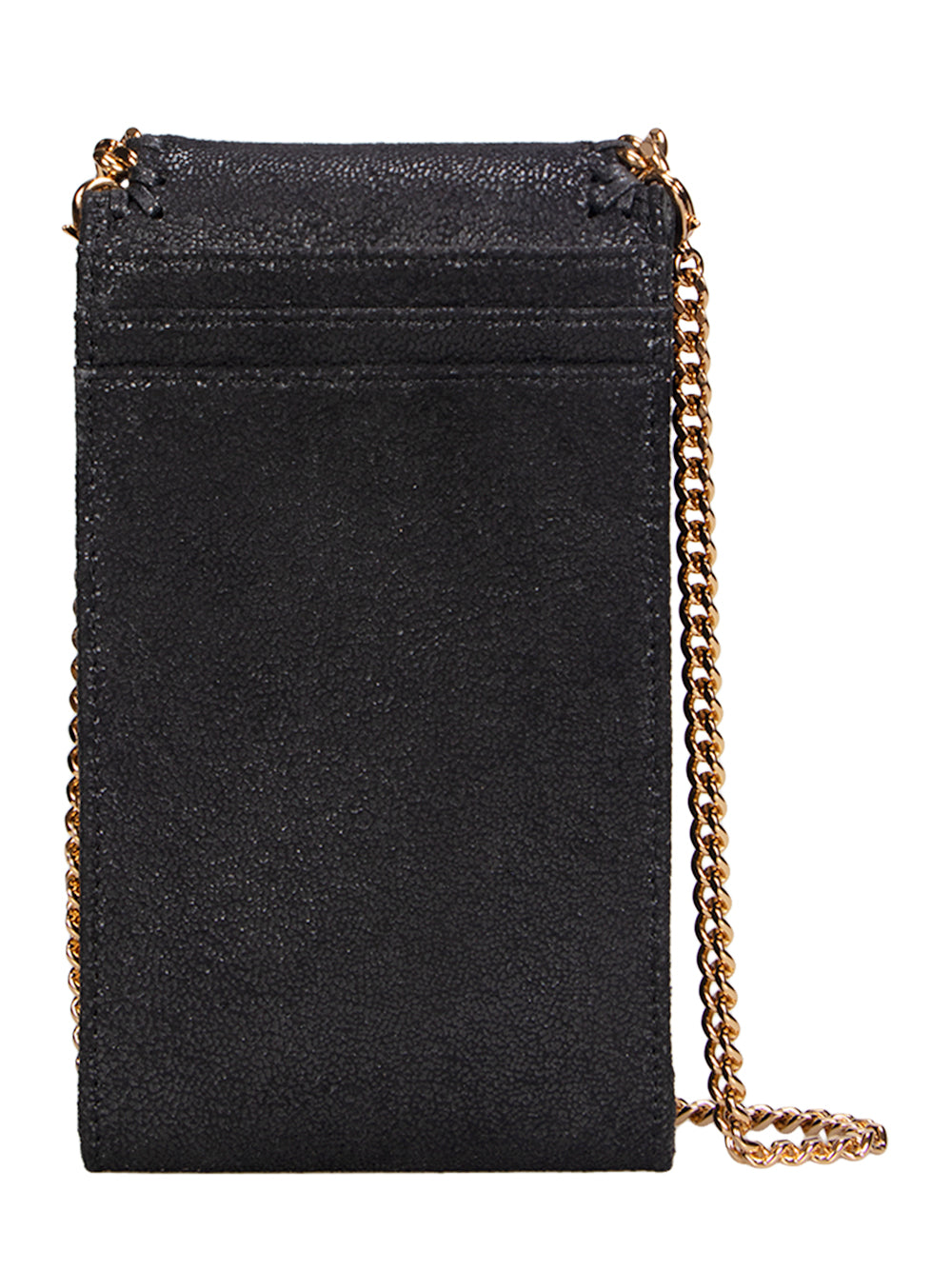 Falabella Crossbody Phone Pouch Gold Chain (Black)