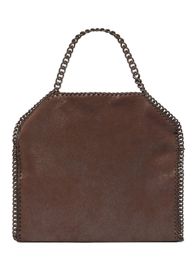 Falabella Fold-Over Enamel Tote Bag (Mahogany)