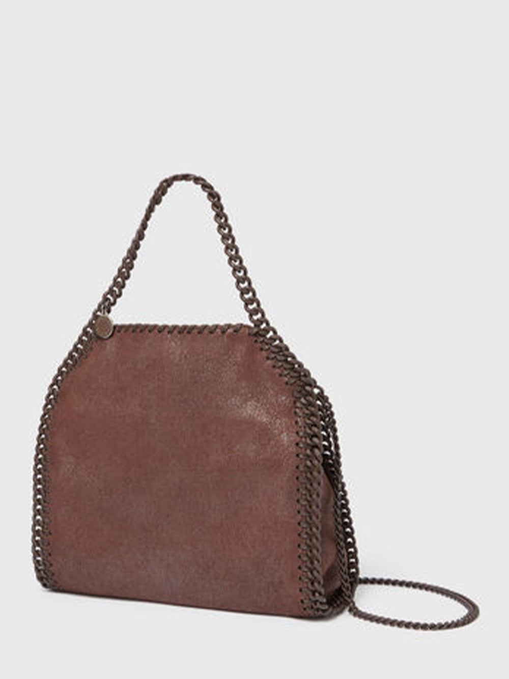 Falabella Mini Enamel Tote Bag (Mahogany)