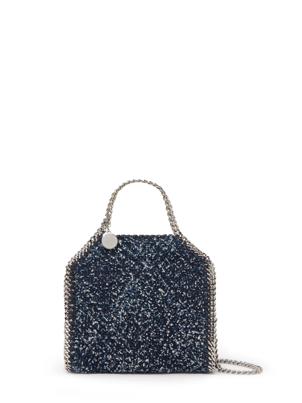 Falabella Tiny Bouclé Tote (Speckled Blue)