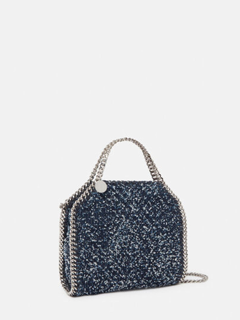 Falabella Tiny Bouclé Tote (Speckled Blue)