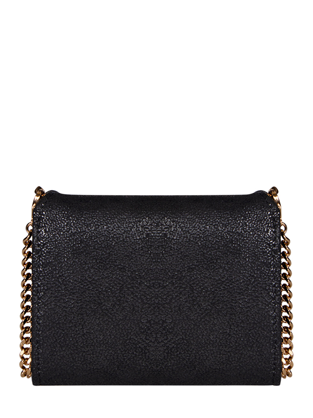 Falabella Wallet with Strap Gold Chain (Black)