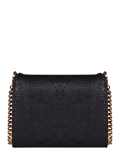 Falabella Wallet with Strap Gold Chain (Black)