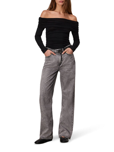 Featherweight Wide Leg Logan Jean (Slate Grey)