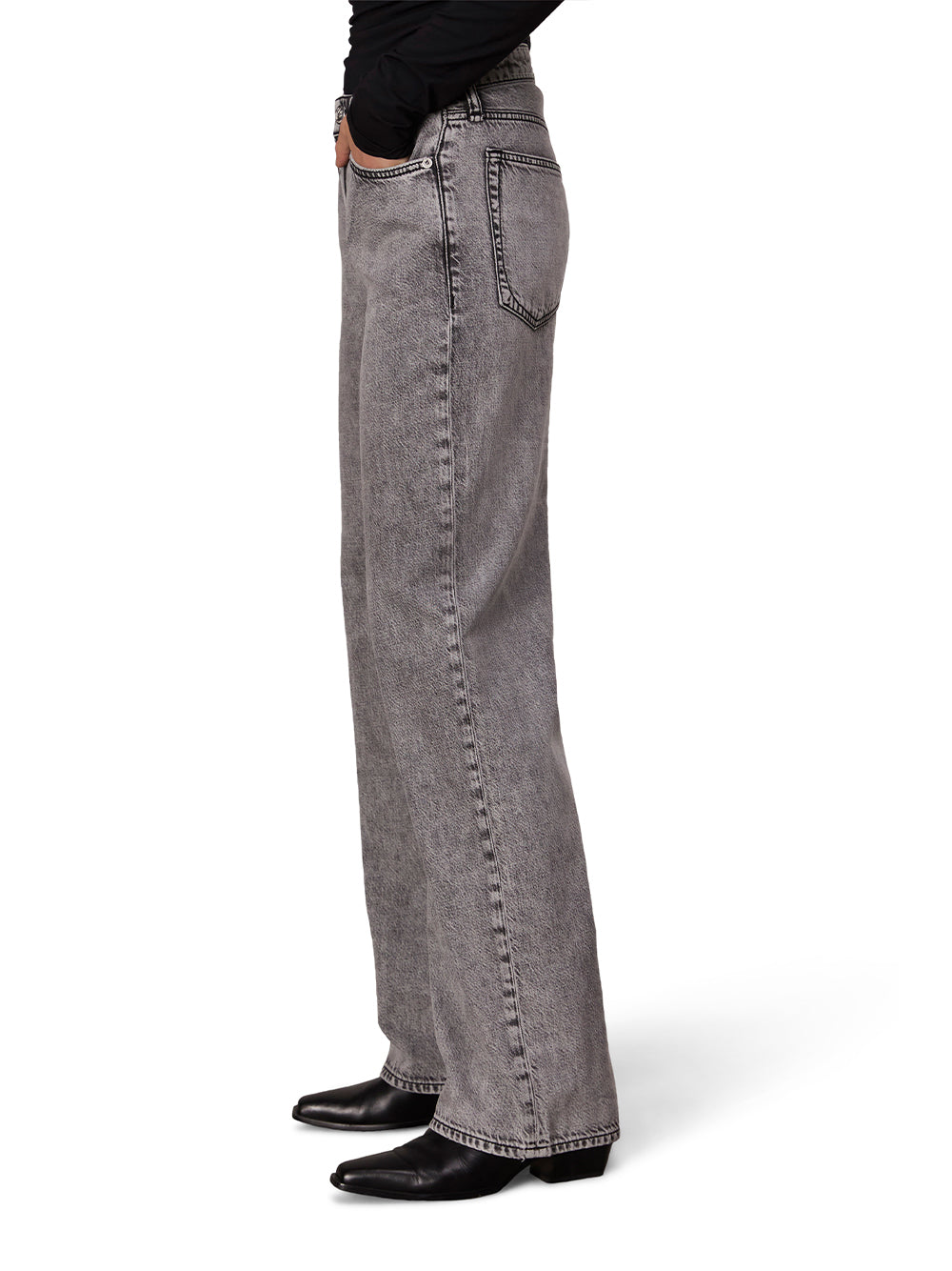 Featherweight Wide Leg Logan Jean (Slate Grey)