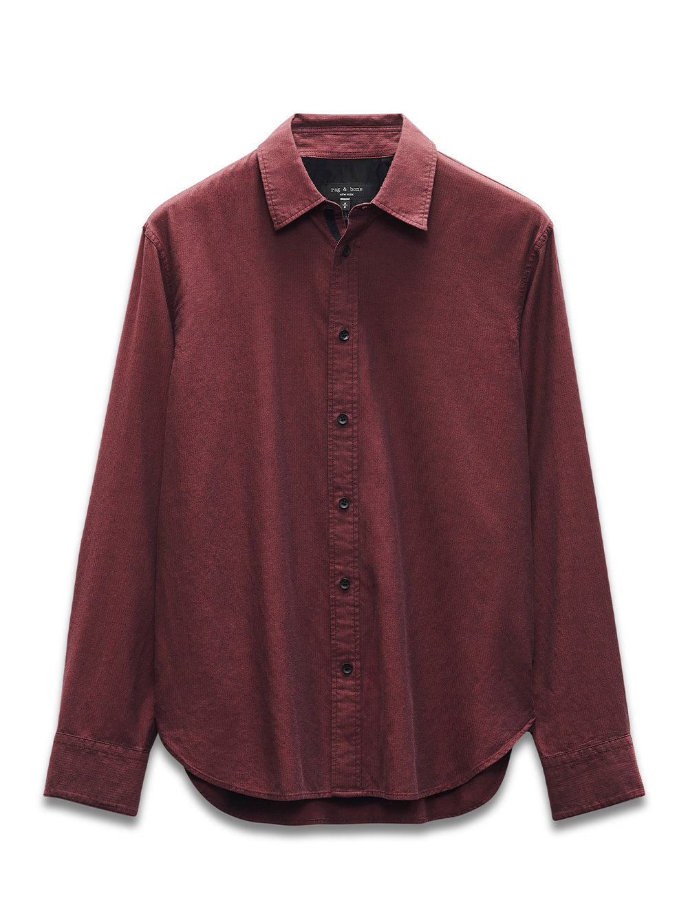 Finch Zig Zag Dobby Long Sleeve Shirt (Red Stripe)