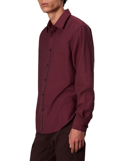 Finch Zig Zag Dobby Long Sleeve Shirt (Red Stripe)