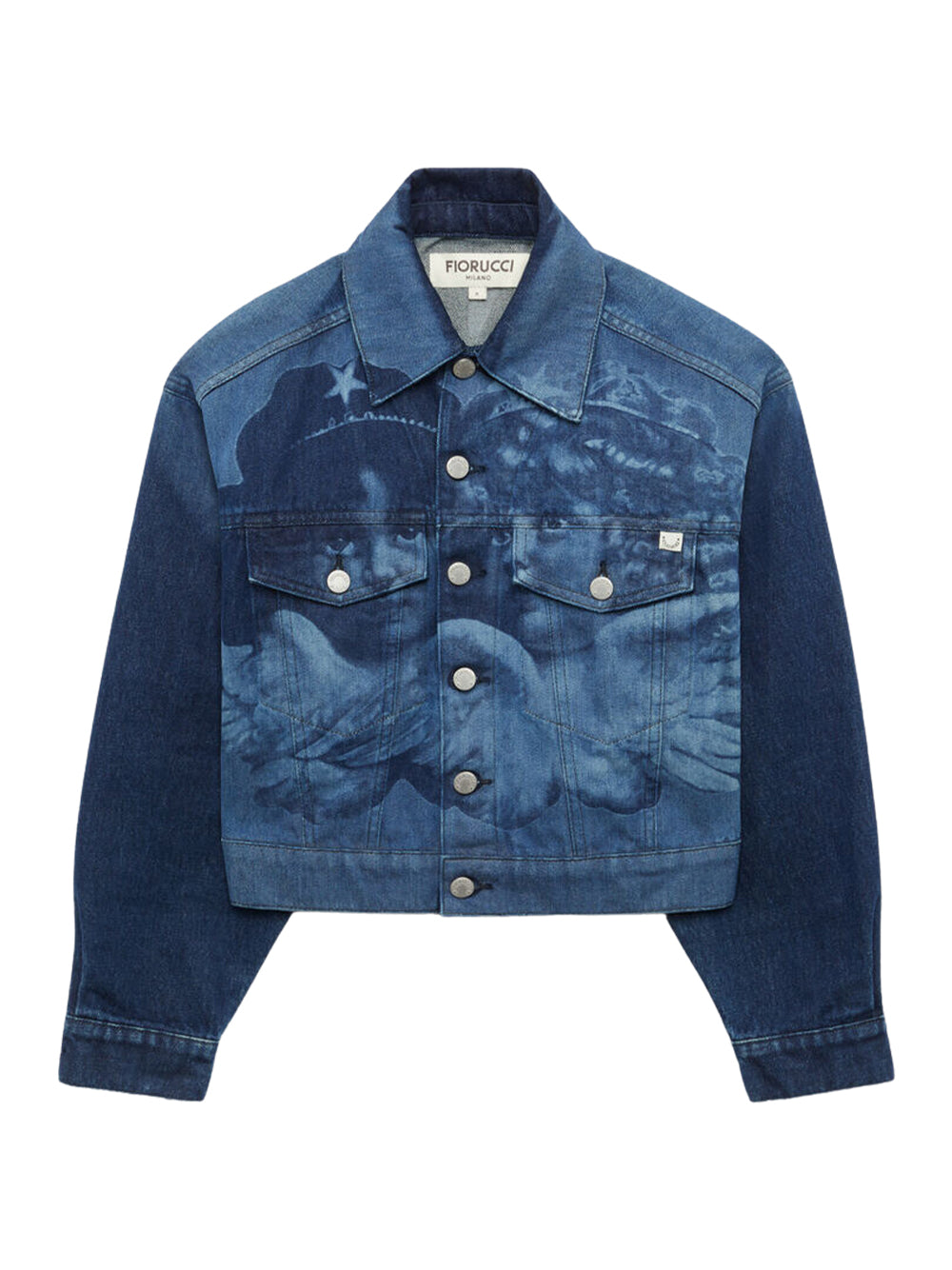Enlarged Angels Denim Jacket (Dark Blue)