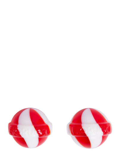 Mini Lollipop Earrings (Red And White)