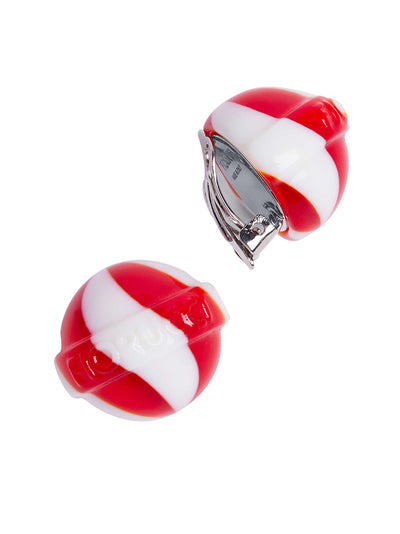 Mini Lollipop Earrings (Red And White)