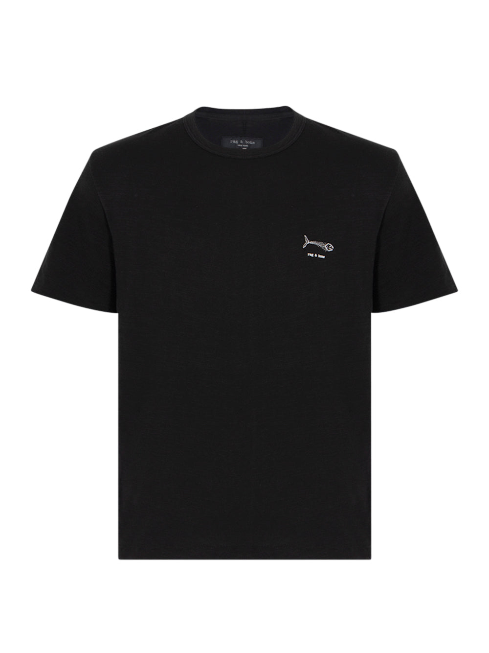 Fish Bone Embroidered Tee (Black)
