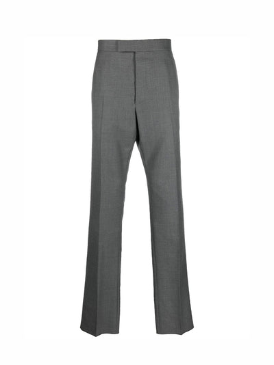 Fit 1 Back Strap Trouser In Super 120’S Twill (Medium Grey)