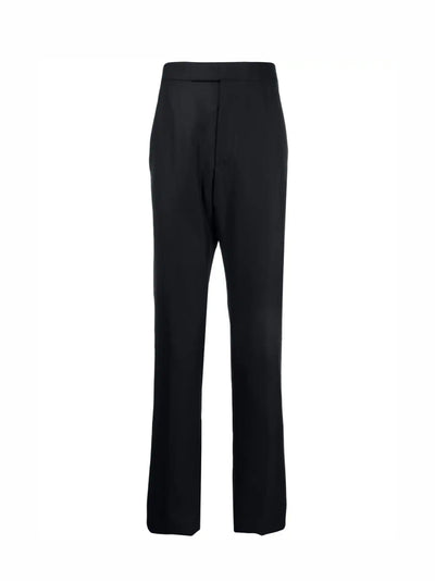 Fit 1 Back Strap Trouser In Super 120’S Twill (Navy)