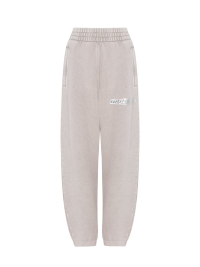 Flame Logo-Embossed Sweatpants (Washed Oyster)