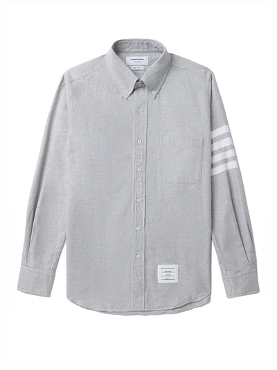 Flannel 4-Bar Shirt (Medium Grey)