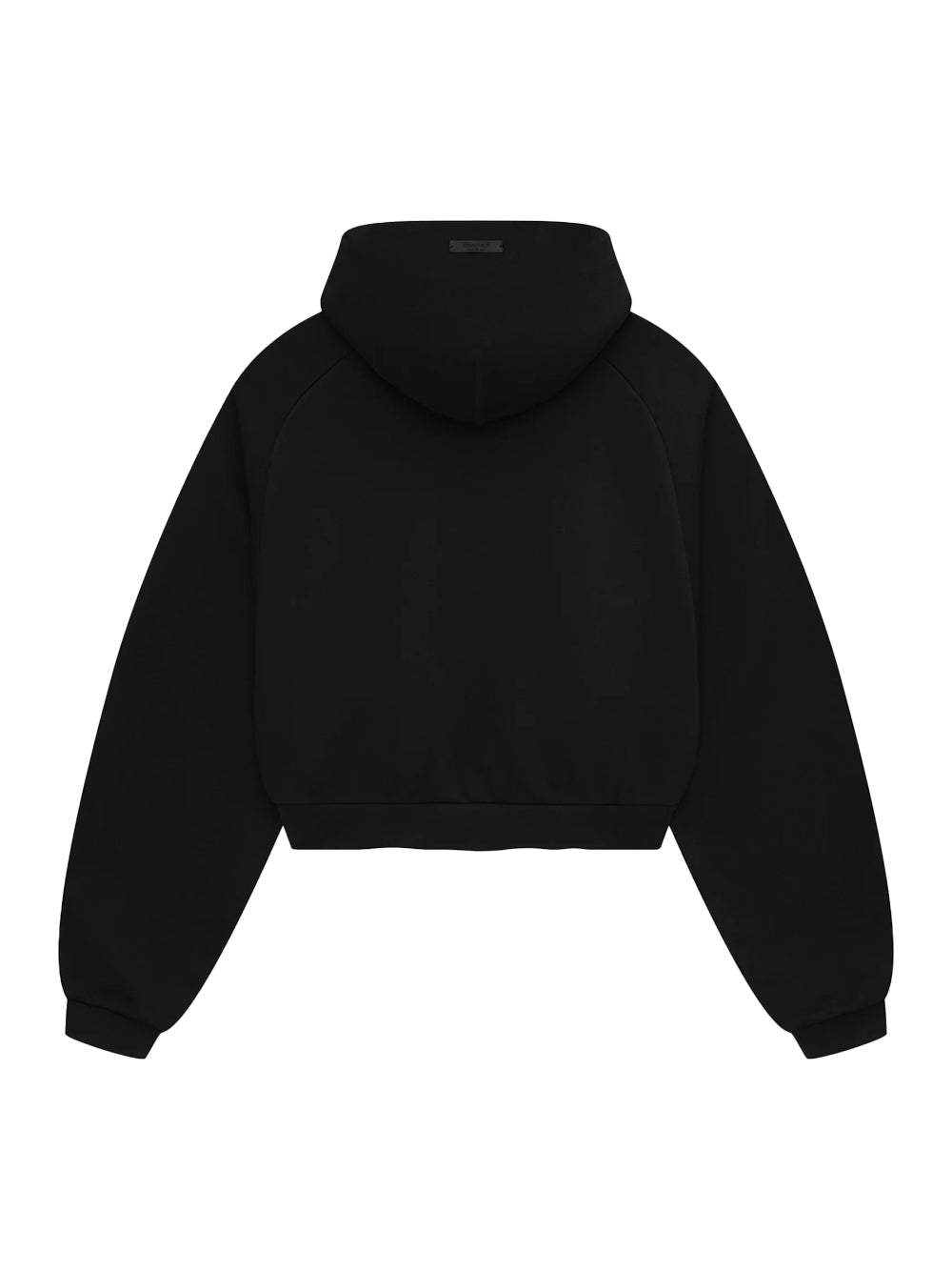 Fleece Cropped Hoodie (Black)