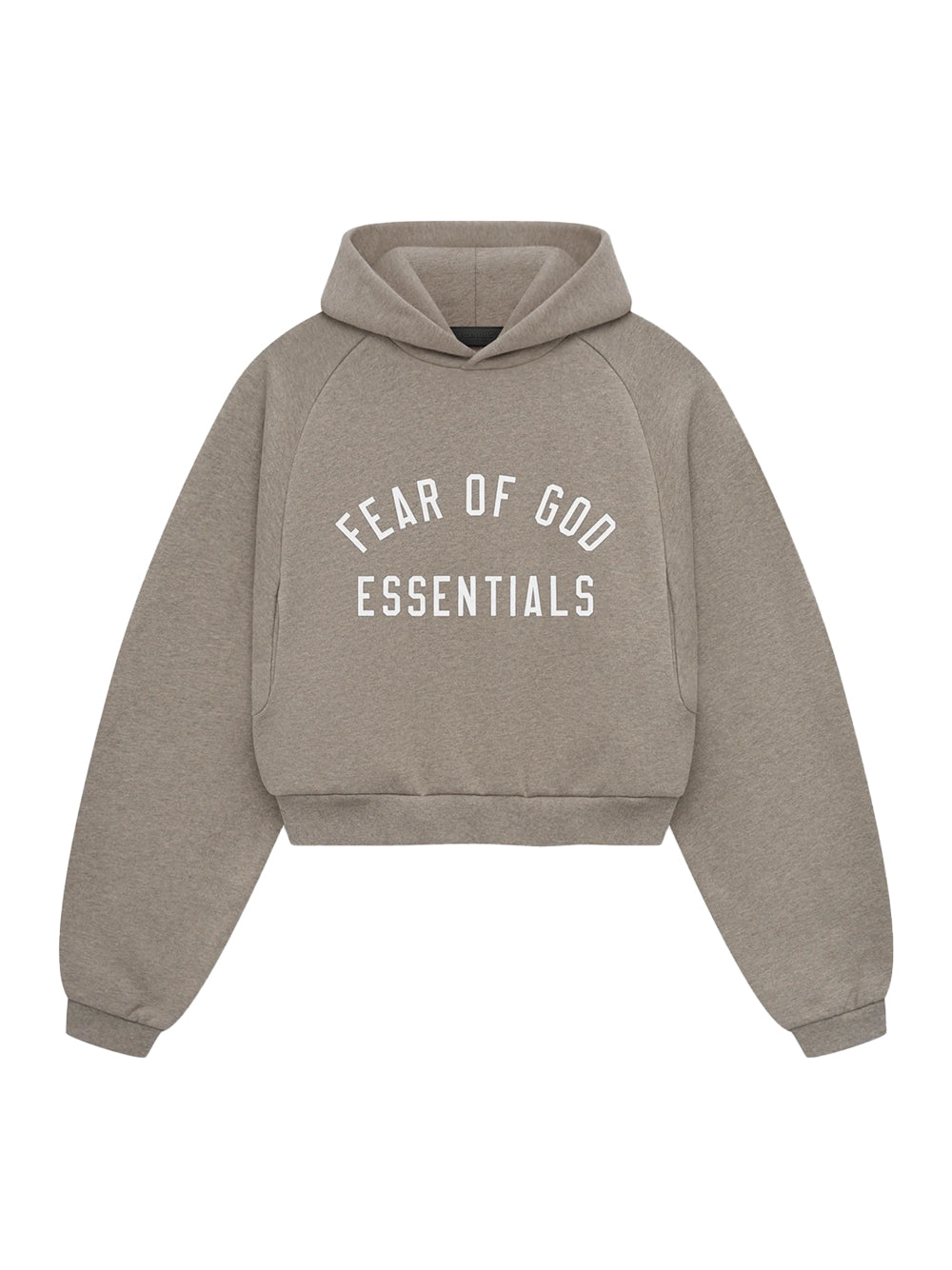 Fleece Cropped Hoodie (Heather Gray)