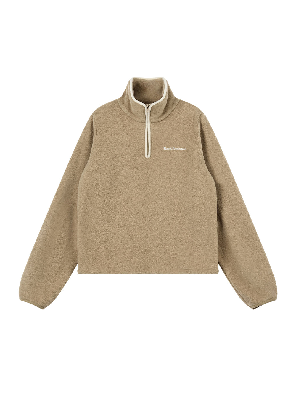 Fleece Half Zip-Up (Beige)