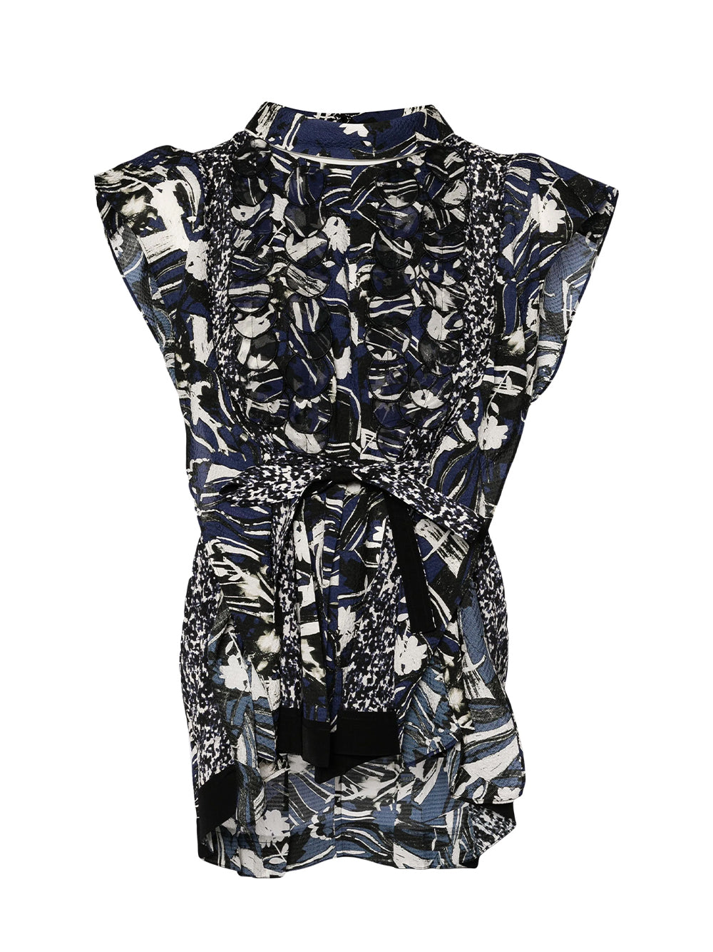 Floral Impressions Pleated Blouse (Midnight Multi)