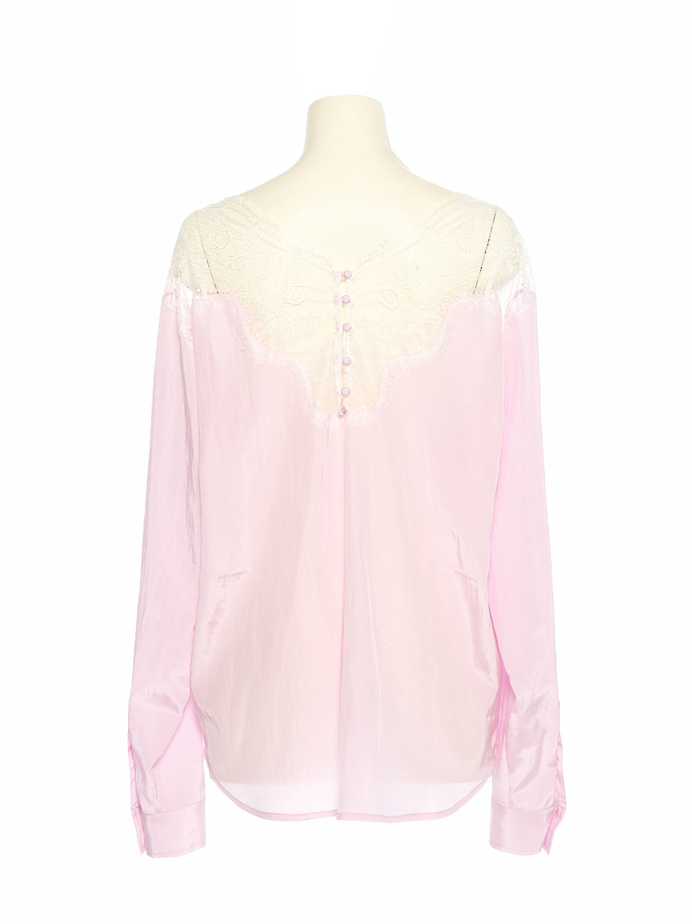 Floral Lace Shoulder Top (Pink)