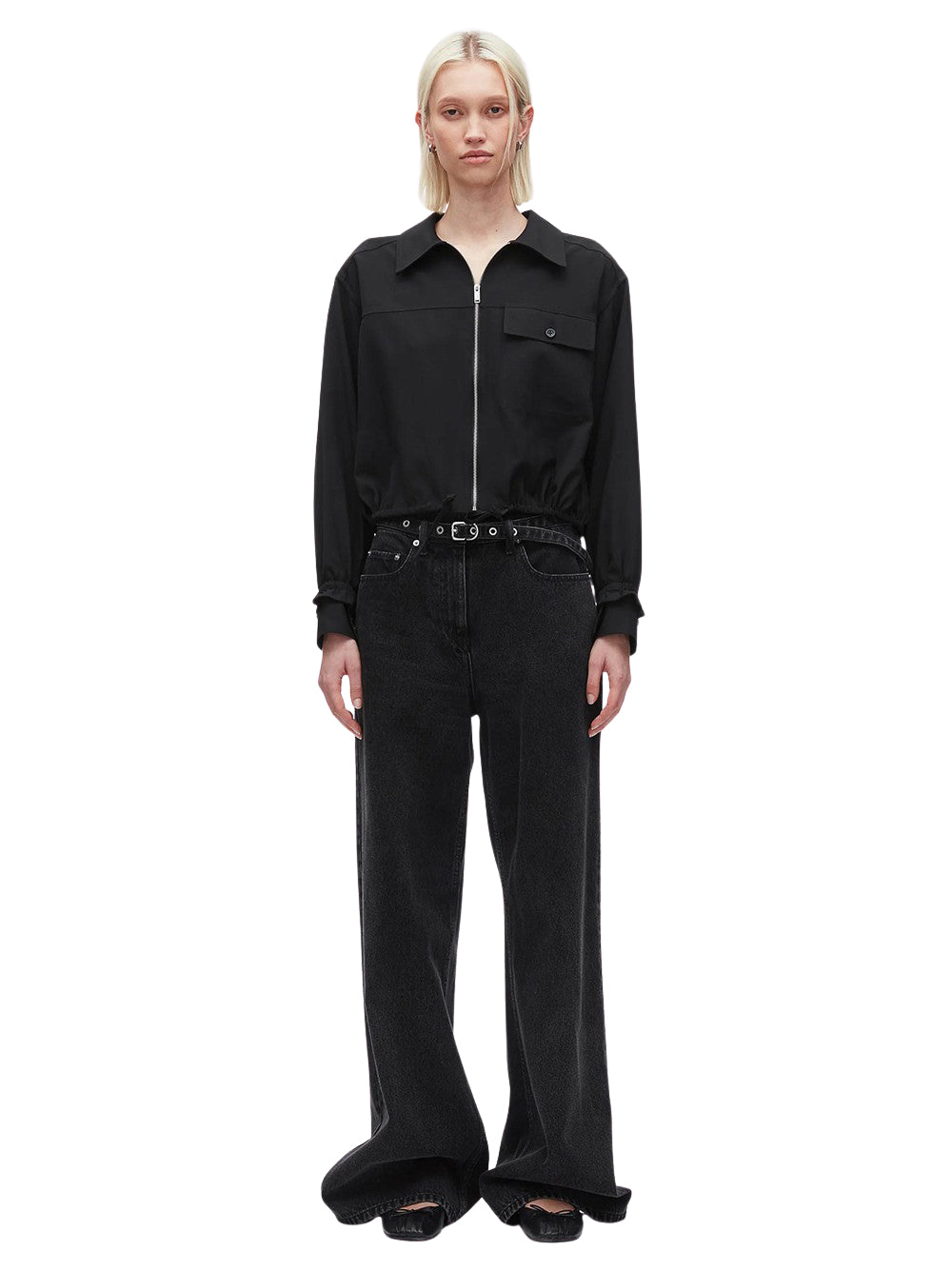 Fluid Tailoring Shirt Jacket (Black)