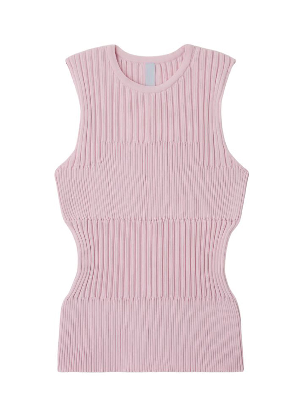 Fluted Sleeveless Top (Pastel Pink)