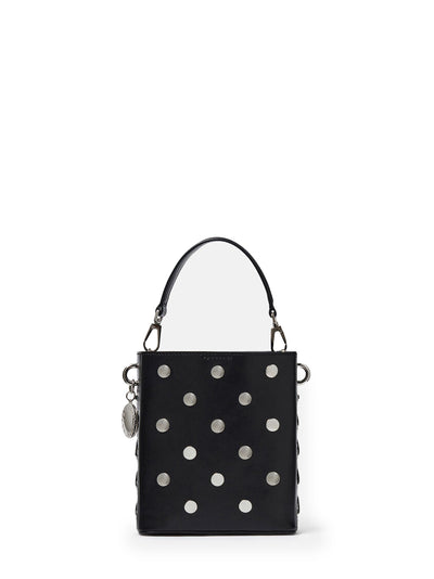 Frayme Studded Small Bucket Bag (Black)