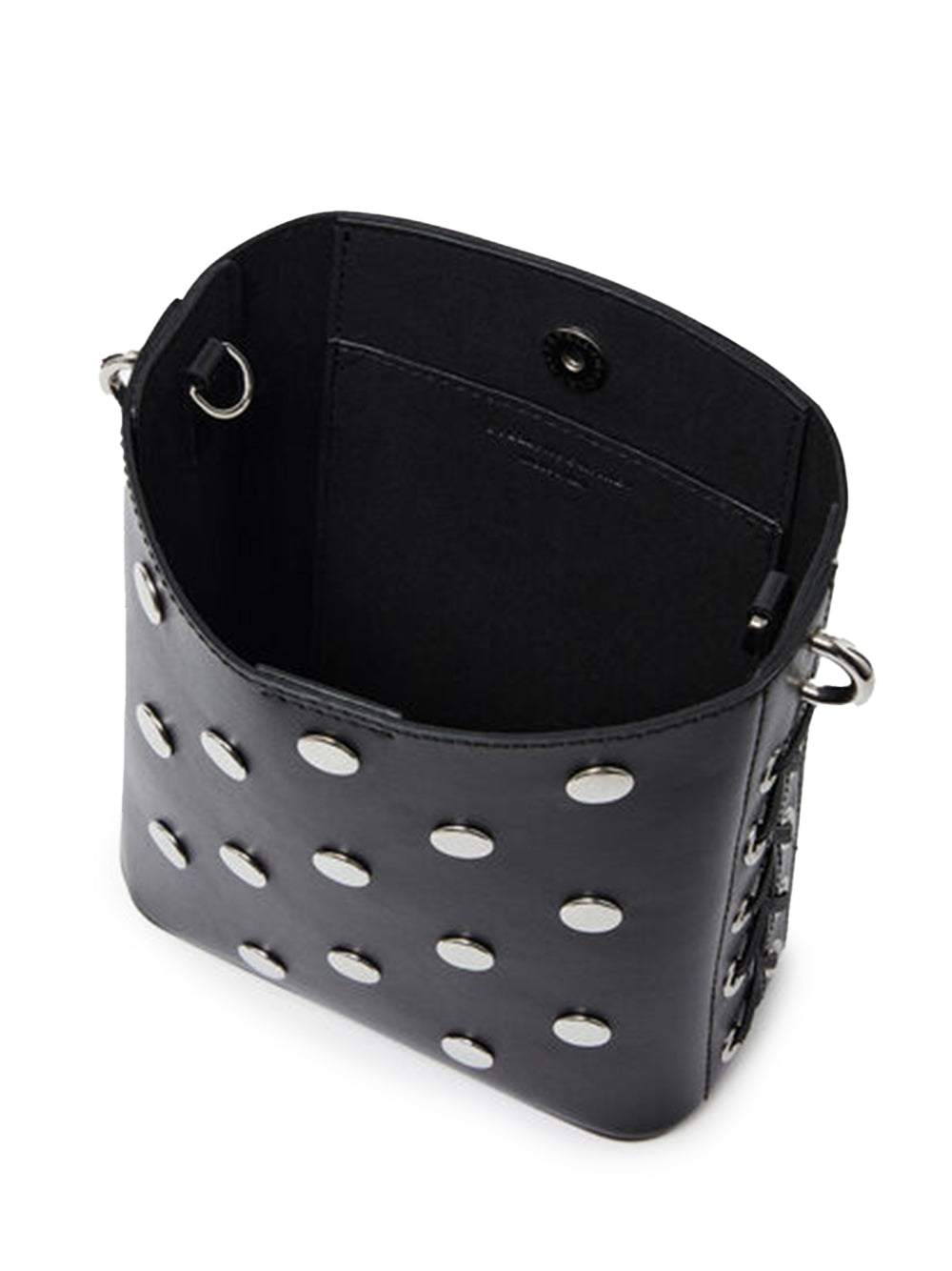 Frayme Studded Small Bucket Bag (Black)