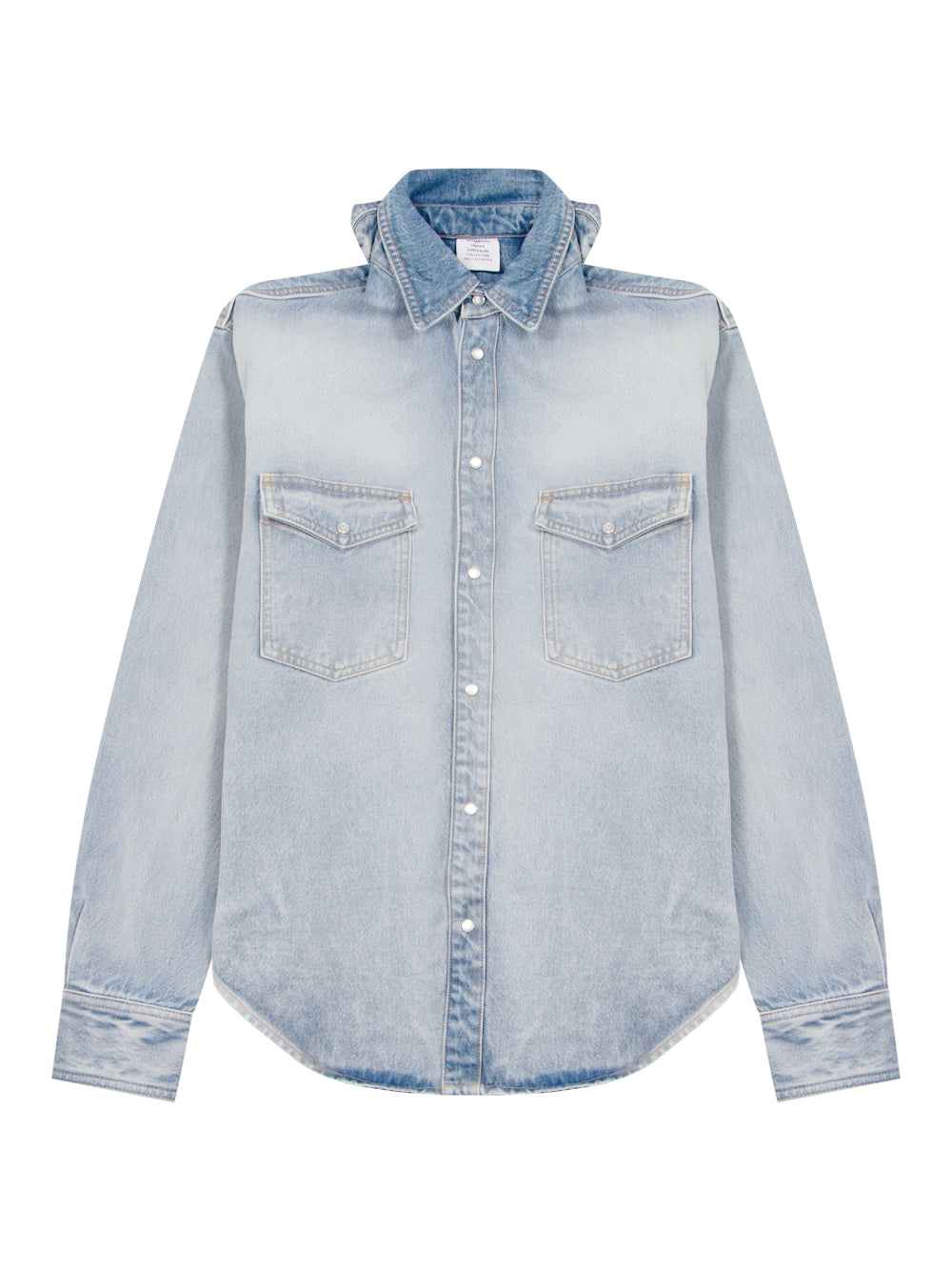 Double Construction Denim Shirt (Light Blue)
