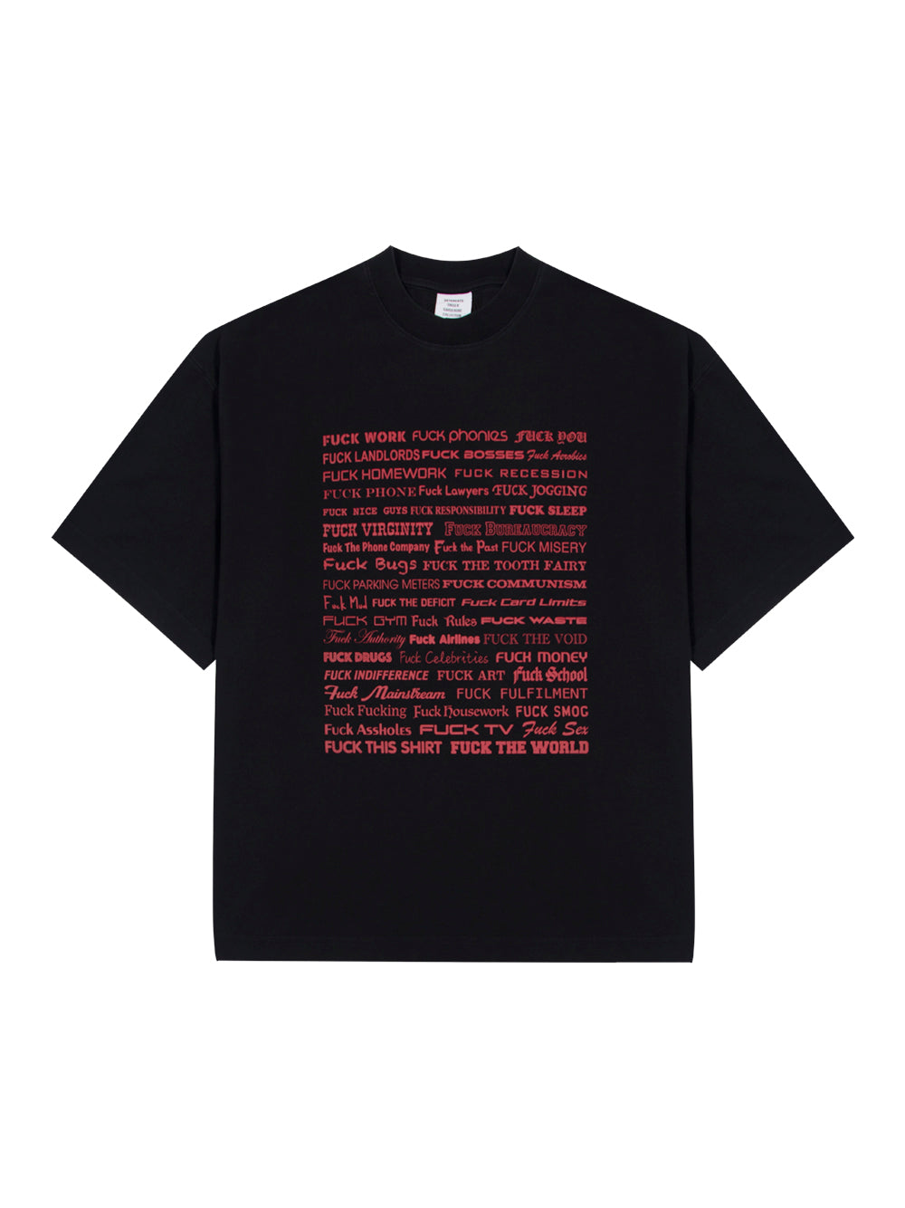 Fuck Regular T-Shirt (Washed Black)