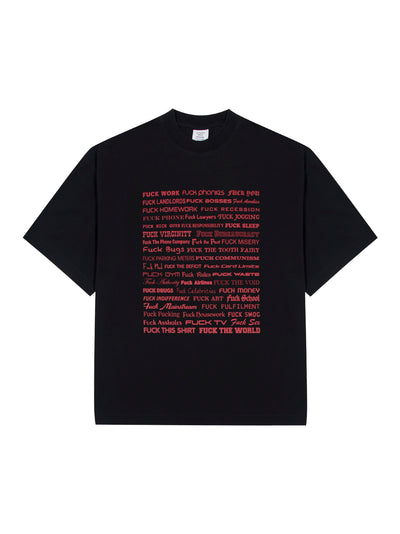 Fuck Regular T-Shirt (Washed Black)