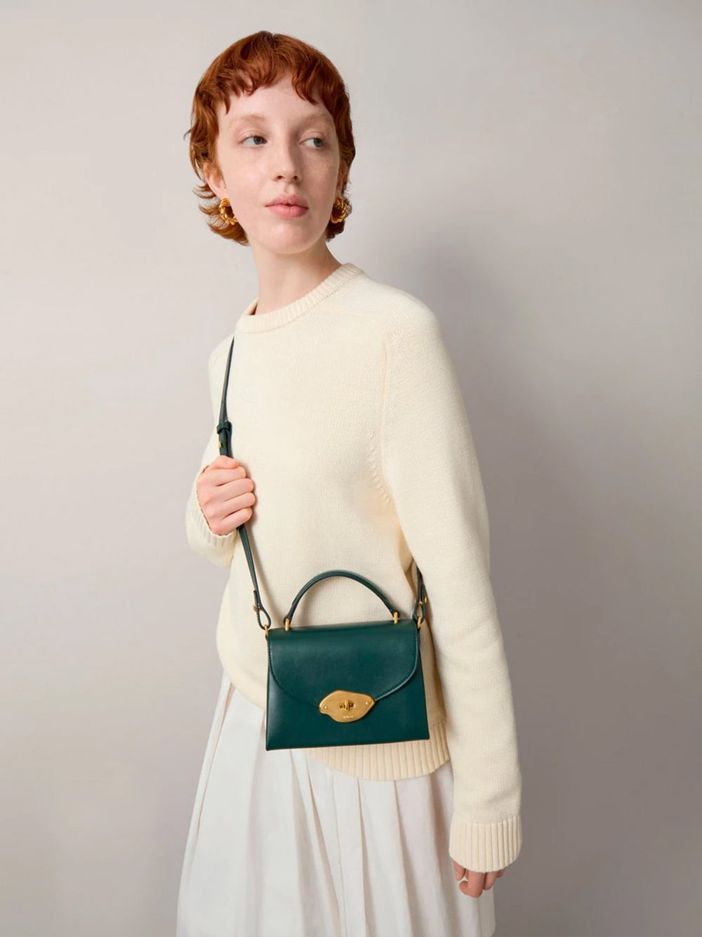 Small Lana Top Handle (Mulberry Green)