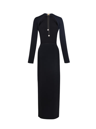 Globe Chain Vega Dress (Black)