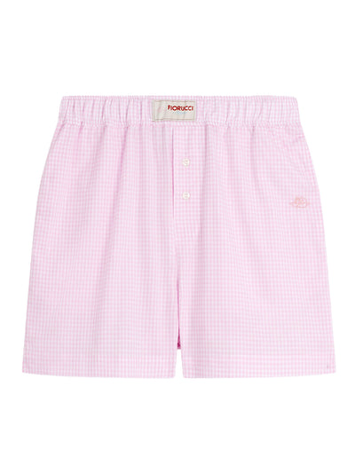 Gingham Logo Shorts (Pink)
