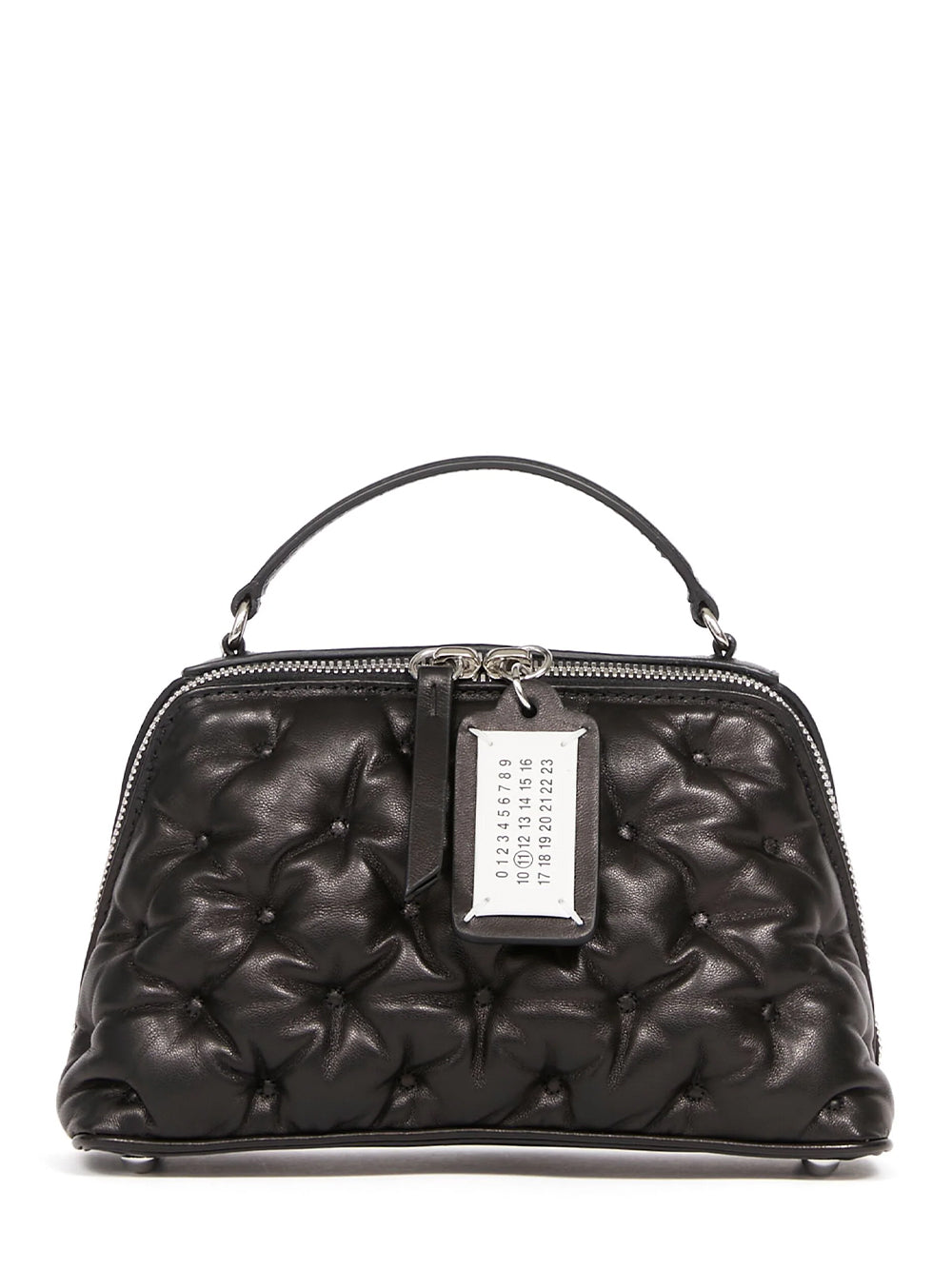 Glam Slam Embroidery Trapezoid Tote Bag (Black)