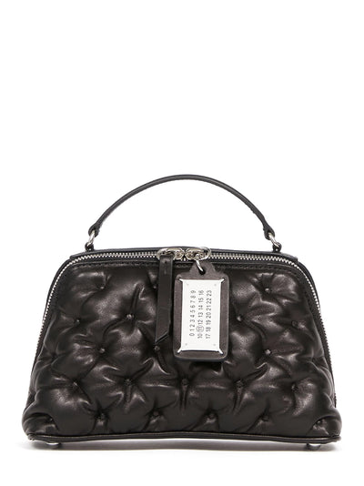 Glam Slam Embroidery Trapezoid Tote Bag (Black)