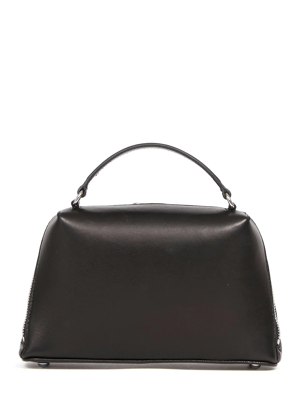 Glam Slam Embroidery Trapezoid Tote Bag (Black)