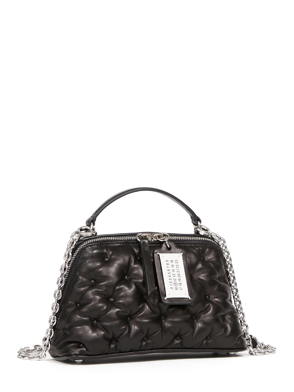 Glam Slam Embroidery Trapezoid Tote Bag (Black)