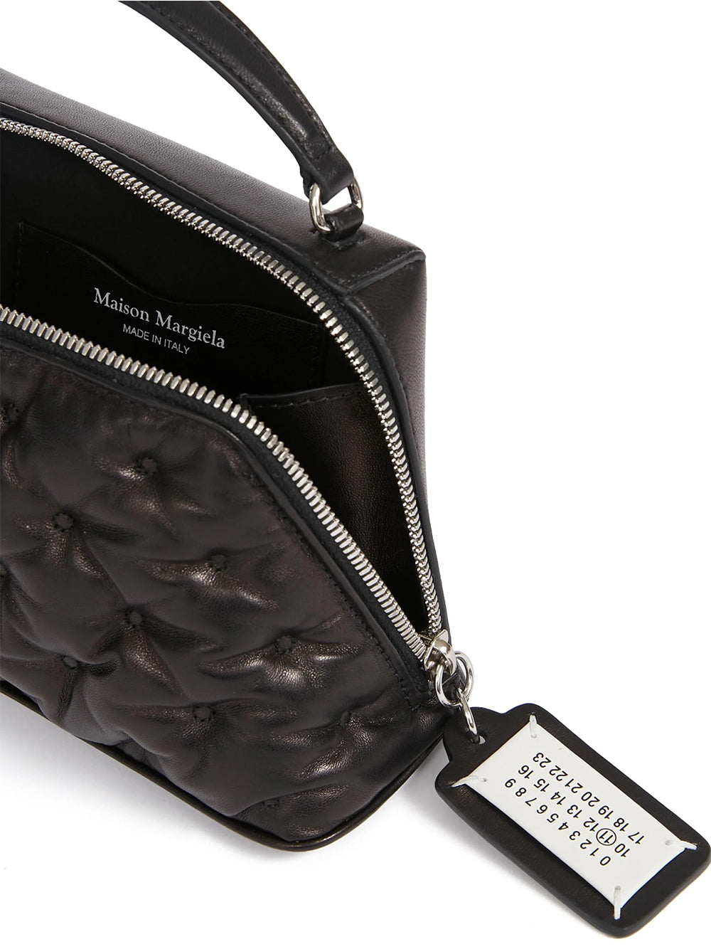 Glam Slam Embroidery Trapezoid Tote Bag (Black)