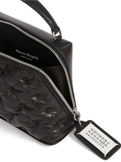 Glam Slam Embroidery Trapezoid Tote Bag (Black)