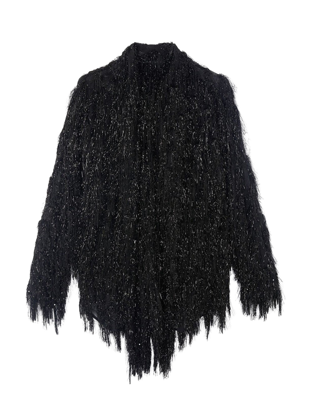 Glitter Tassel Shirt (Black Glitter)