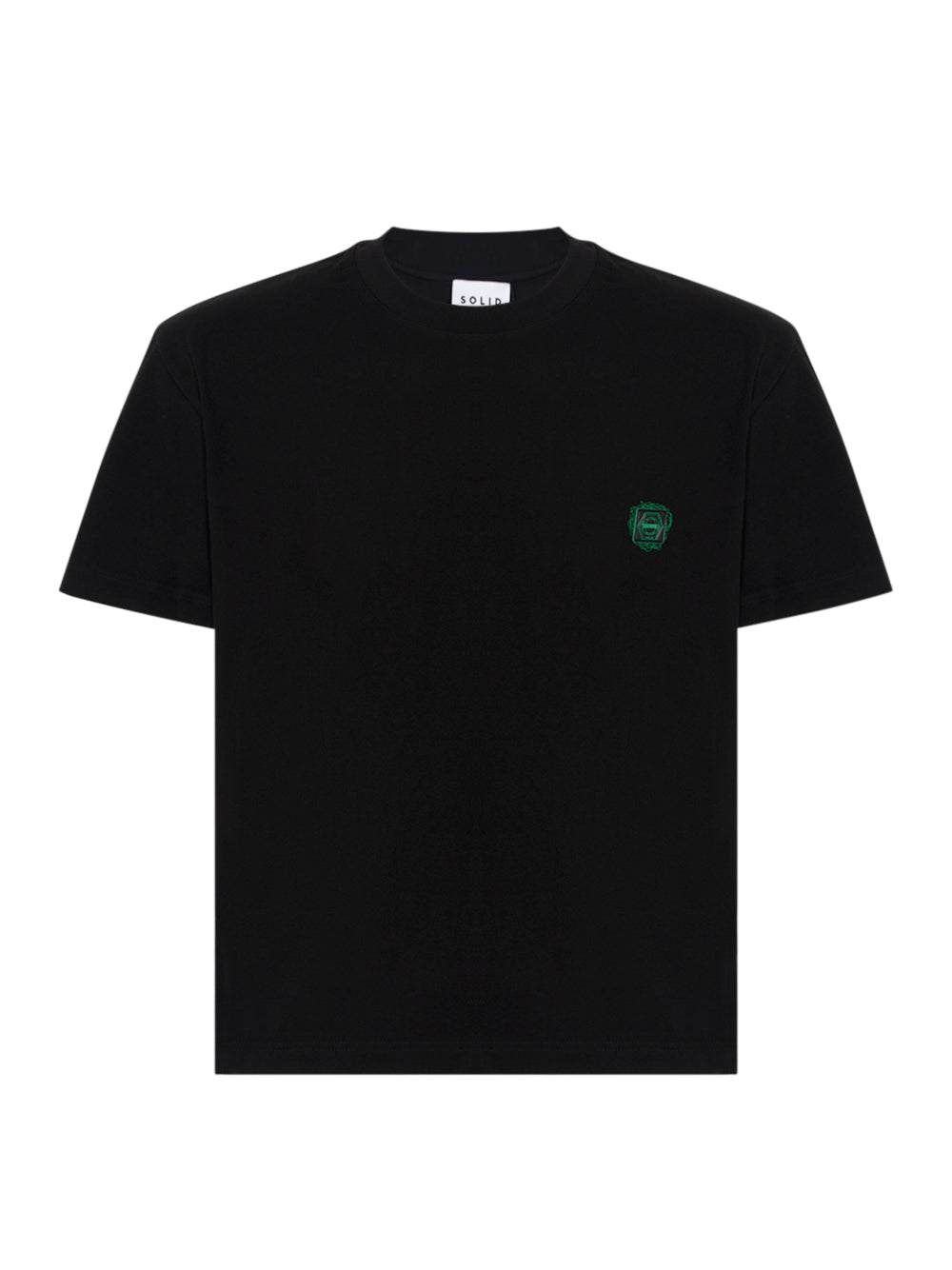 Gradient Doodle Embroidery T-Shirt (Black)