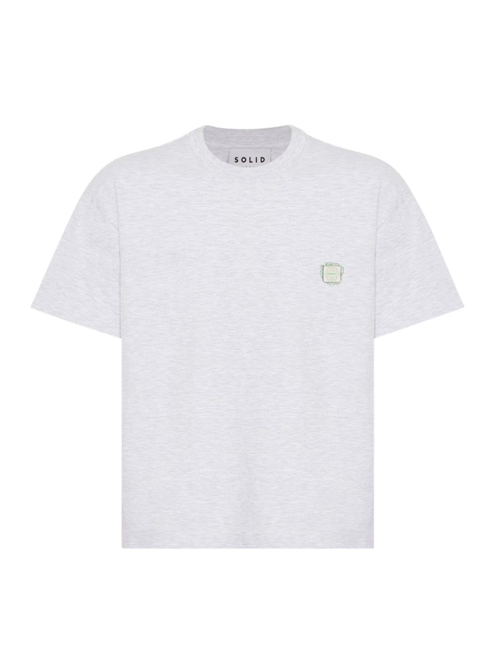 Gradient Doodle Embroidery T-Shirt (Grey)