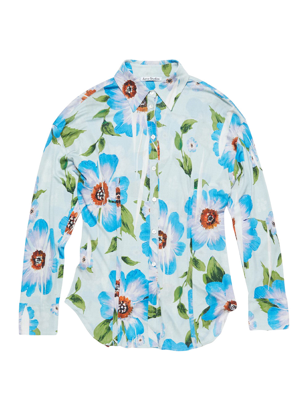 Granny Flowers Shirt (Multi Blue)