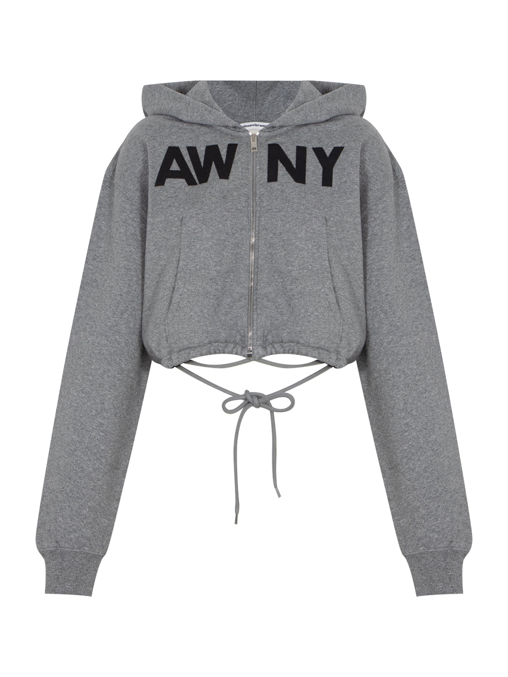 Graphic Deconstructed Wrap Hoodie (Dark Heather Grey)