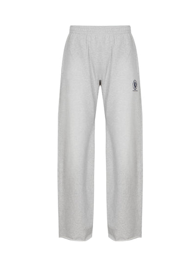 Graphic Unisex Wide Leg Sweatpant (Light Heather Grey)