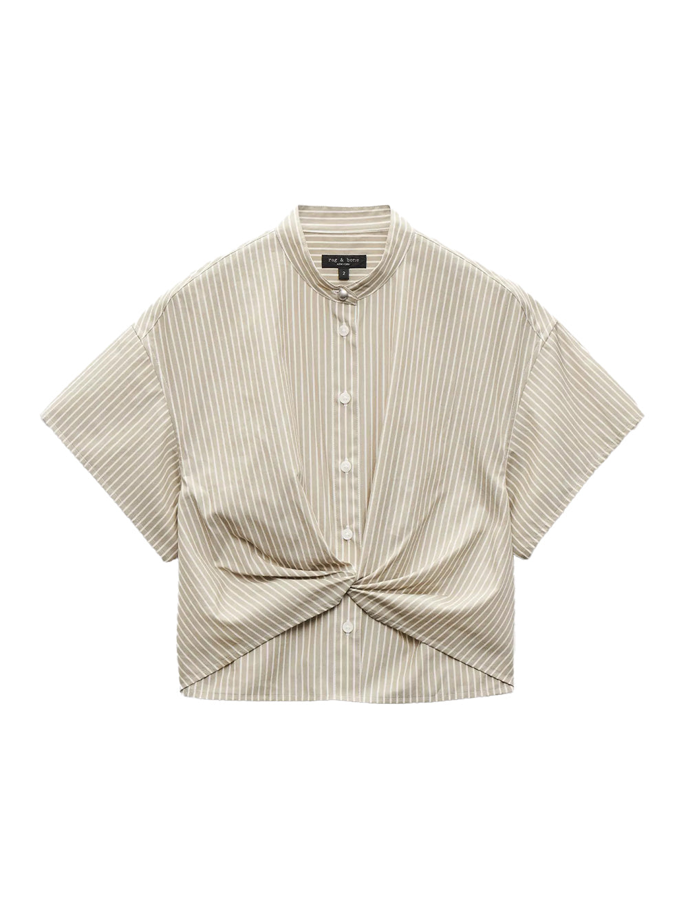 Gretchen Stripe Poplin Shirt (ฺBeige Stripe)
