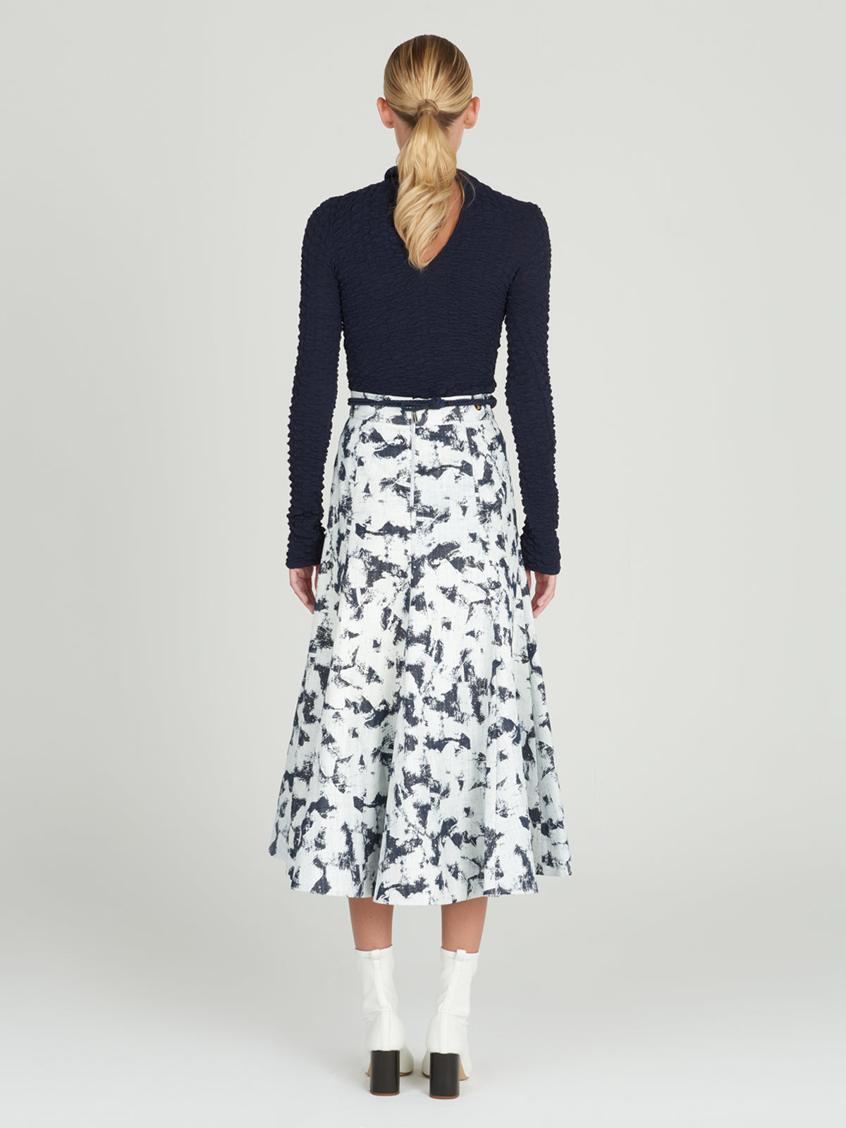 Grettel Skirt (White Denim Expression)